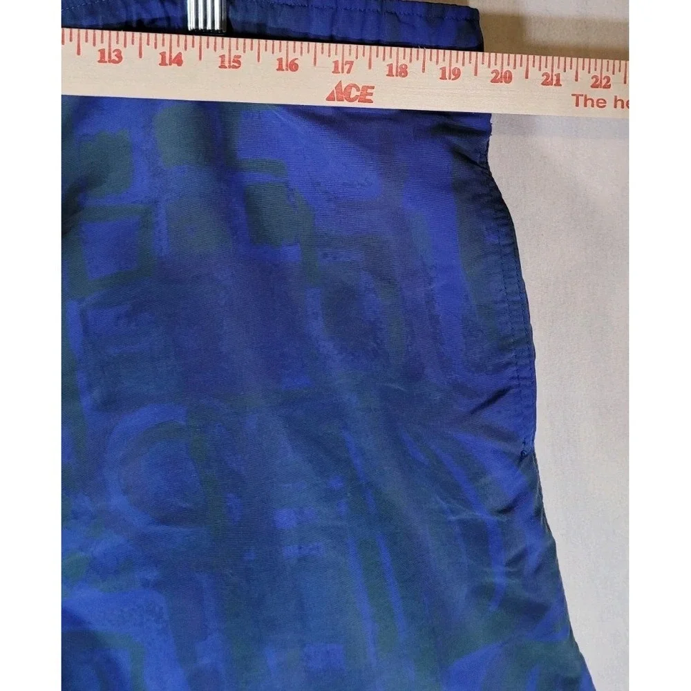 Rusty Surf Swim‎ Trunks Mens XL Blue Floral Drawstring Pockets Lined Made In USA